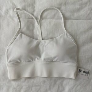 Lululemon White Flow Y Sports Bra